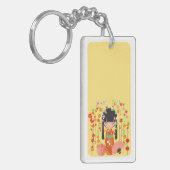 Kokeshi-poppen tuin sleutelhanger (Voorkant Links)