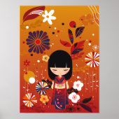 Kokeshi-poppenbos Poster (Voorkant)