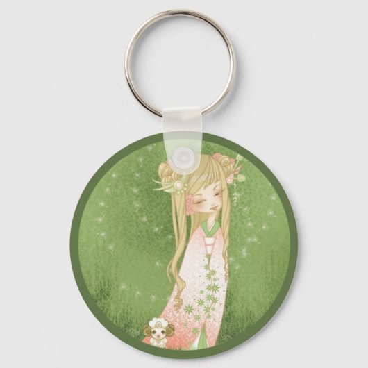Kokeshi Ram Sleutelhanger (Voorkant)