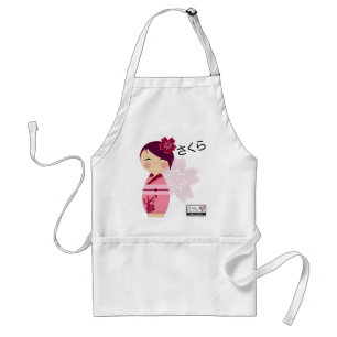 Kokeshi Sakura Apron Standaard Schort