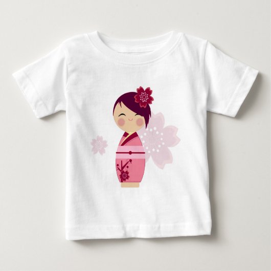 Kokeshi Sakura Baby T-shirt (Voorkant)