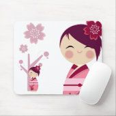 Kokeshi Sakura Mousepad Muismat (Met muis)