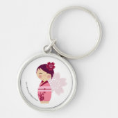 Kokeshi Sakura Premium Sleutelhanger (Voorkant)