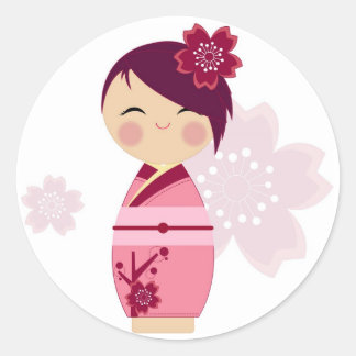 Kokeshi Sakura Sticker