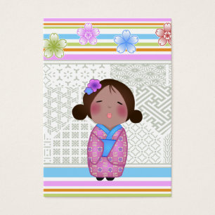 kokeshi sakura visitekaartjes