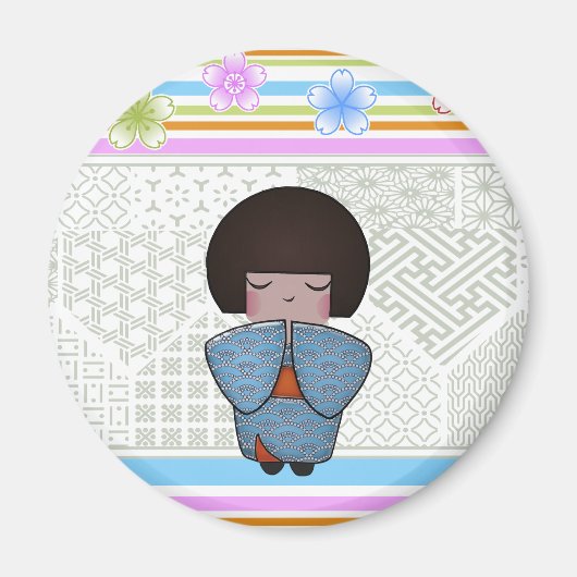 kokeshi seigai magneet (Voorkant)