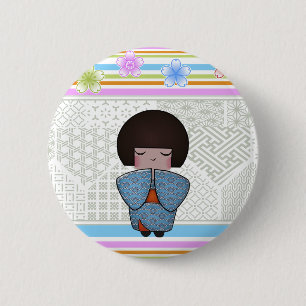 kokeshi seigai ronde button 5,7 cm