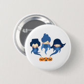 Kokeshi-spoken Ronde Button 5,7 Cm (Voorkant /achterkant)