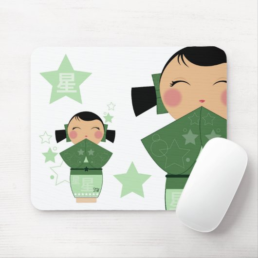 Kokeshi Star Mousepad Muismat (Met muis)
