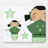 Kokeshi Star Mousepad Muismat (Voorkant)