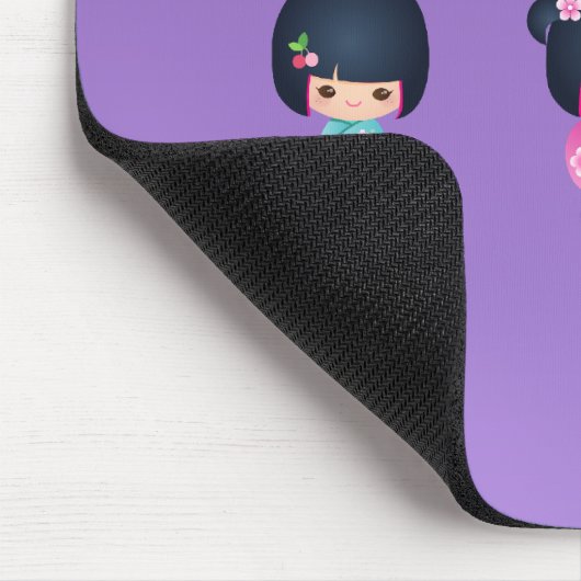 kokeshi Three Mousepad Muismat (Hoek)