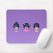 kokeshi Three Mousepad Muismat (Met muis)