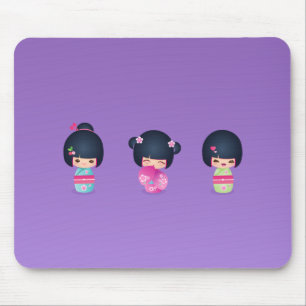 kokeshi Three Mousepad Muismat