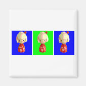 Kokeshi Trio Magnet (Voorkant)