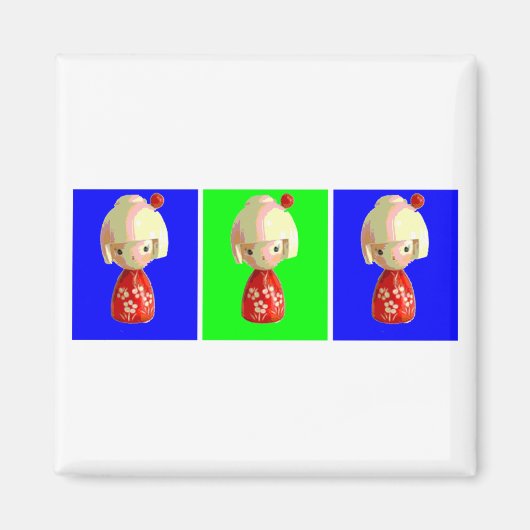 Kokeshi Trio Magnet (Voorkant)
