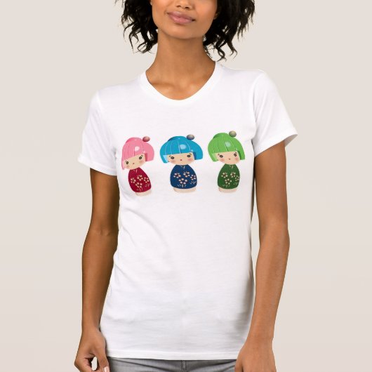 Kokeshi Triplets T-shirt (Voorkant)