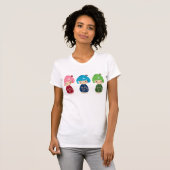 Kokeshi Triplets T-shirt (Voorkant volledig)