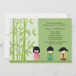Kokeshi Vrienden Uitnodiging
