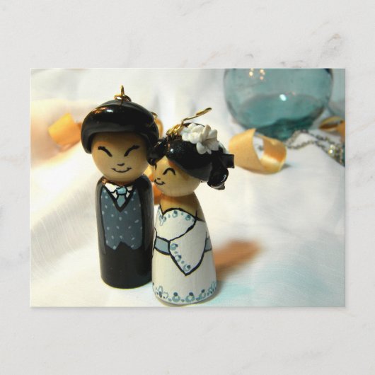 Kokeshi Wedding I Briefkaart (Voorkant)