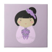Kokeshi Wisteria Bride Tegeltje (Voorkant)