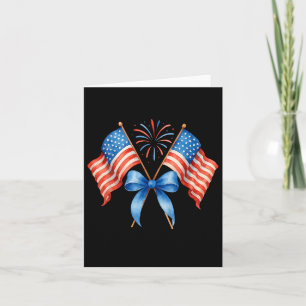 Kokette Amerikaanse Vlag 4 juli Patriottische Vrou Kaart