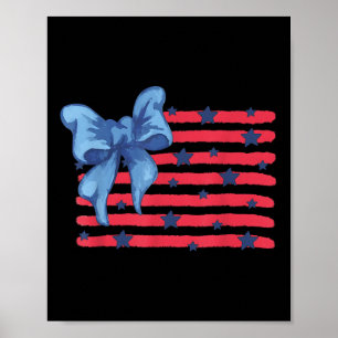Kokette Amerikaanse Vlag 4 juli Patriottische Vrou Poster