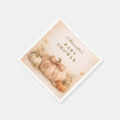 Kokette Boog Pompoen Herfst Baby Shower Servet (Hoek)