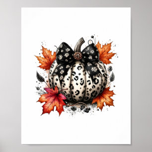 Kokette Boog Pompoenseizoen Herfst Herfstbladeren Poster