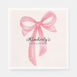 Kokette boog roze bruidsdouche servet