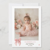 Kokette Boog Roze Meisjes willen alleen maar Eerst Kaart (Achterkant)