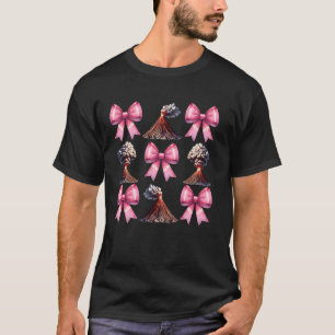 Kokette Boog Vulkan Geologie Magma Lava Moeder Mei T-shirt