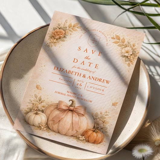 Kokette Boogpompoen Herfst Bruiloft Save The Date