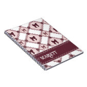 Kokette Bourgogne Strik Notitieboek (Rechterzijde)