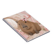 kokette capibara roze strik notitieboek (Rechterzijde)