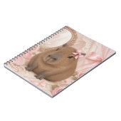 kokette capibara roze strik notitieboek (Linkerzijde)