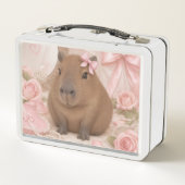 kokette capybara roze strik (Achterkant)