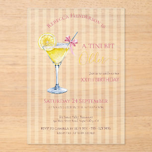 Kokette citroen cocktail Een tini beetje Ouder ver Acryl Uitnodigingen