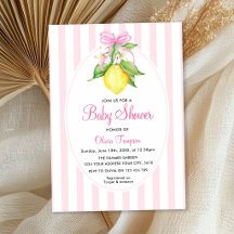 Kokette citroensroze babyshower