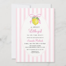 Kokette citroensroze babyshower