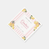 Kokette citroensroze babyshower servetten (Hoek)