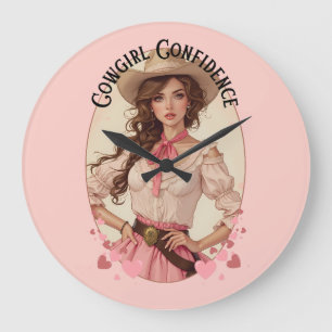 Kokette Cowgirl Westerse Mode Portret Grote Klok