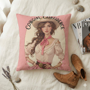Kokette Cowgirl Westerse Mode Portret Kussen