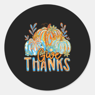 Kokette Dank Christian Thanksgiving Bloem Ronde Sticker