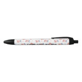 Kokette Disco Kersenslus Naam Monogram Zwarte Inkt Pen (Bovenkant)