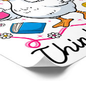 Kokette Dwaze Gans 3e Klas Meisje 1e Dag Van Poster (Hoek)