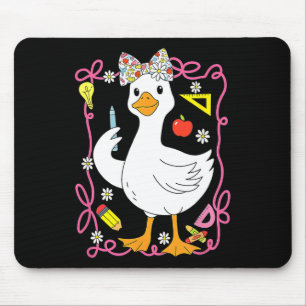 Kokette Dwaze Gans Leraar Retro Preppy Terug naar  Muismat