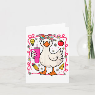 Kokette Dwaze Gans Leraar Terug Naar School Preppy Kaart