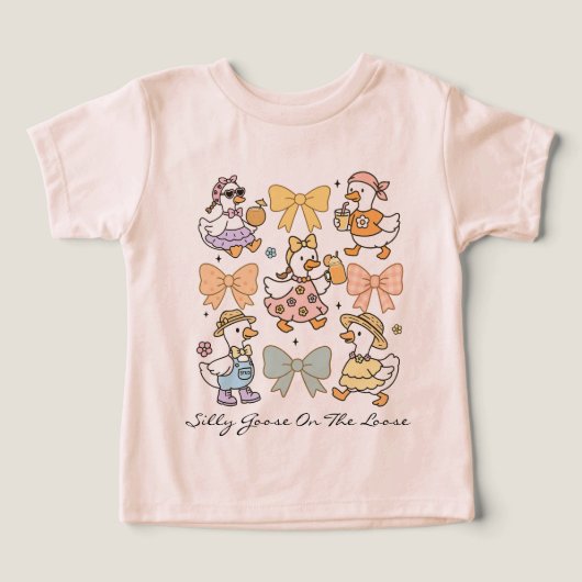 Kokette Dwaze Gans Op Hol Custom Tekst (Design voorkant)
