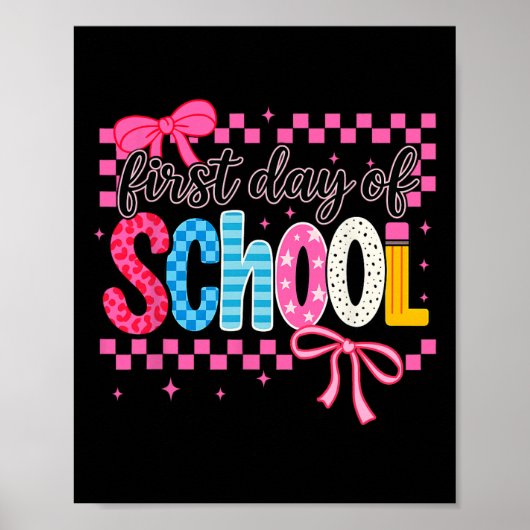 Kokette eerste schooldag poster (Voorkant)