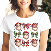 Kokette geruite strikken en Sinterklaas kerststemm Tri-Blend Shirt